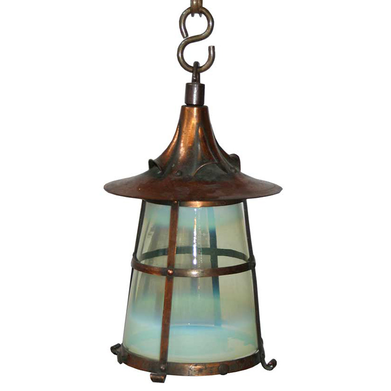 Copper Oxidised Art Nouveau Lantern