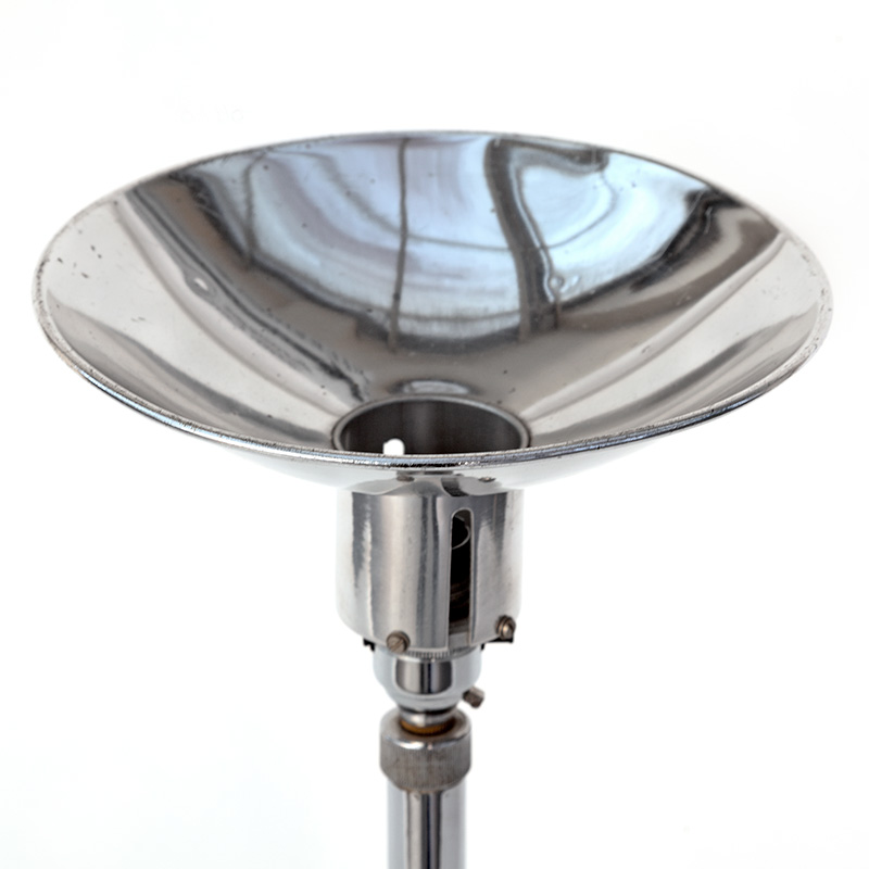 Art Deco Chromium Plated Table Up-Light with Dish-Shaped Shade