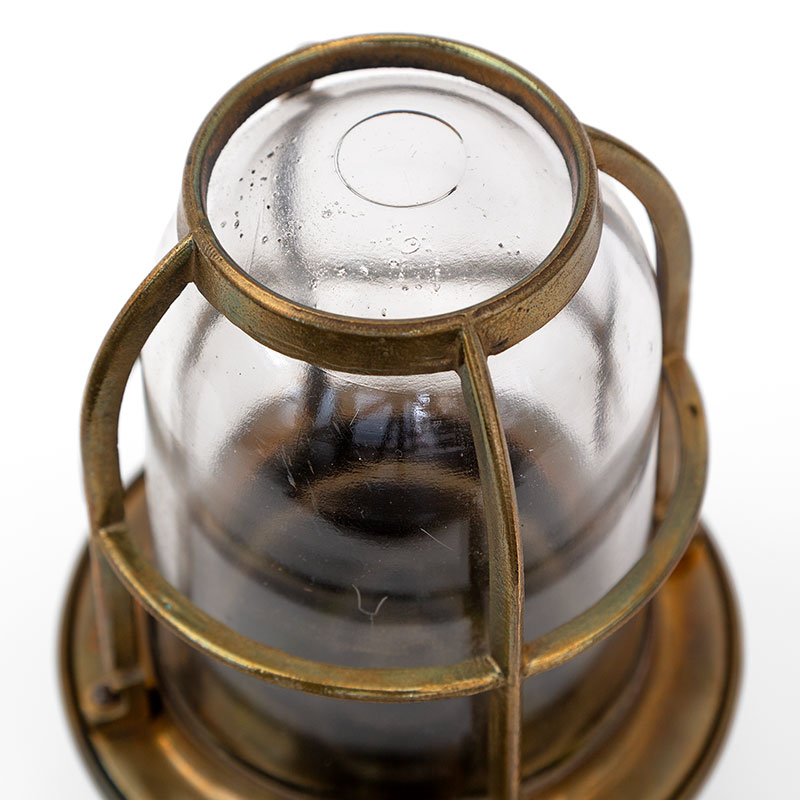 Pair of Cast Brass Indoor Nautical Flush Mounted Bulkhead Lights