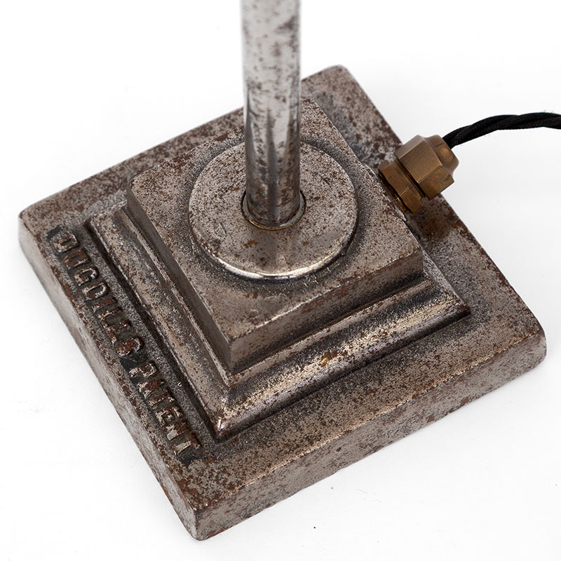 Dugdill Wrought Iron Desk Lamp with a Green Glass Shade