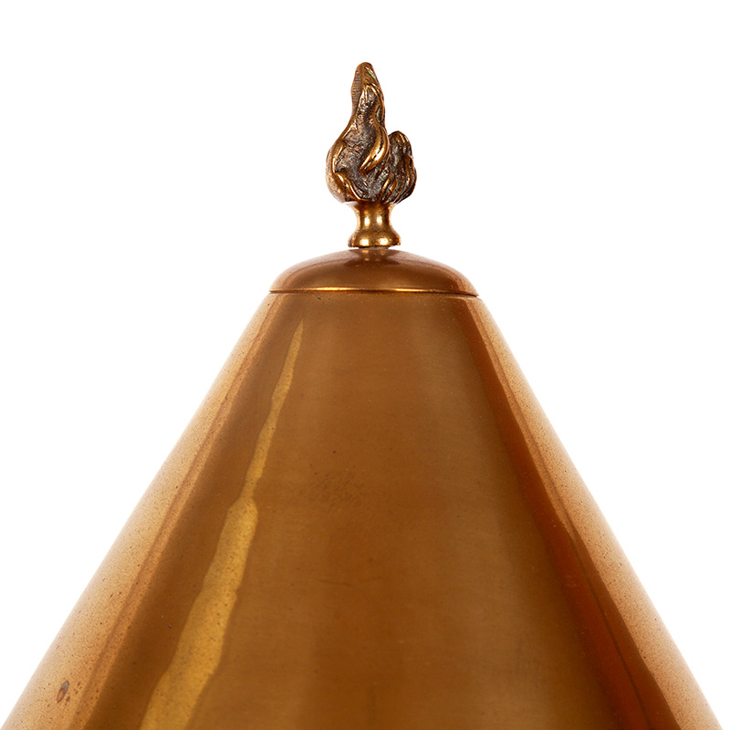 Edwardian Vase Shaped Cut Crystal Table Lamp with Conical Brass Shade