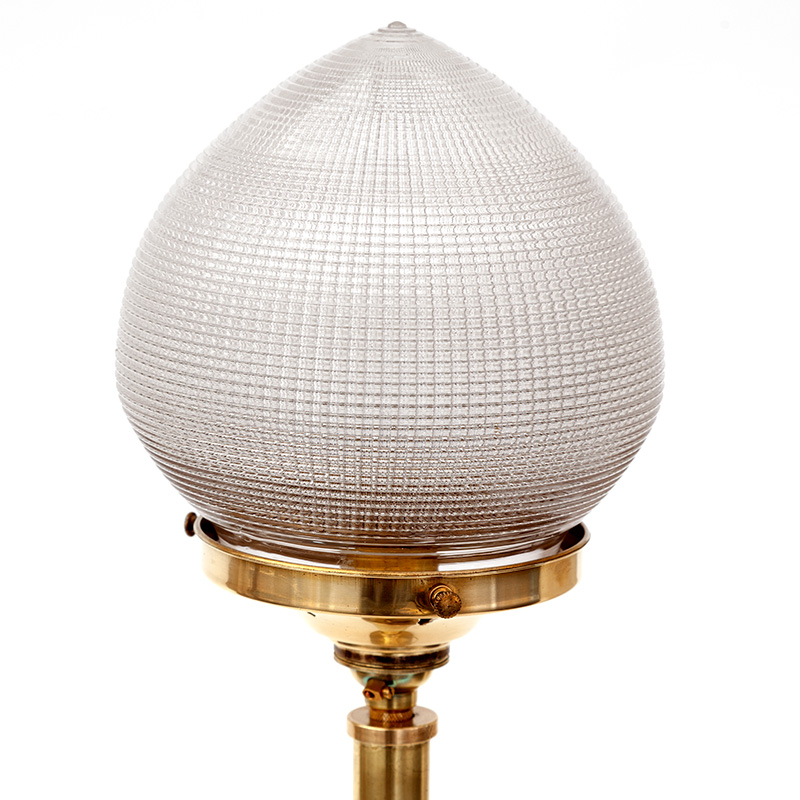 Art Deco Table Lamp Fitted with Holophane Shade